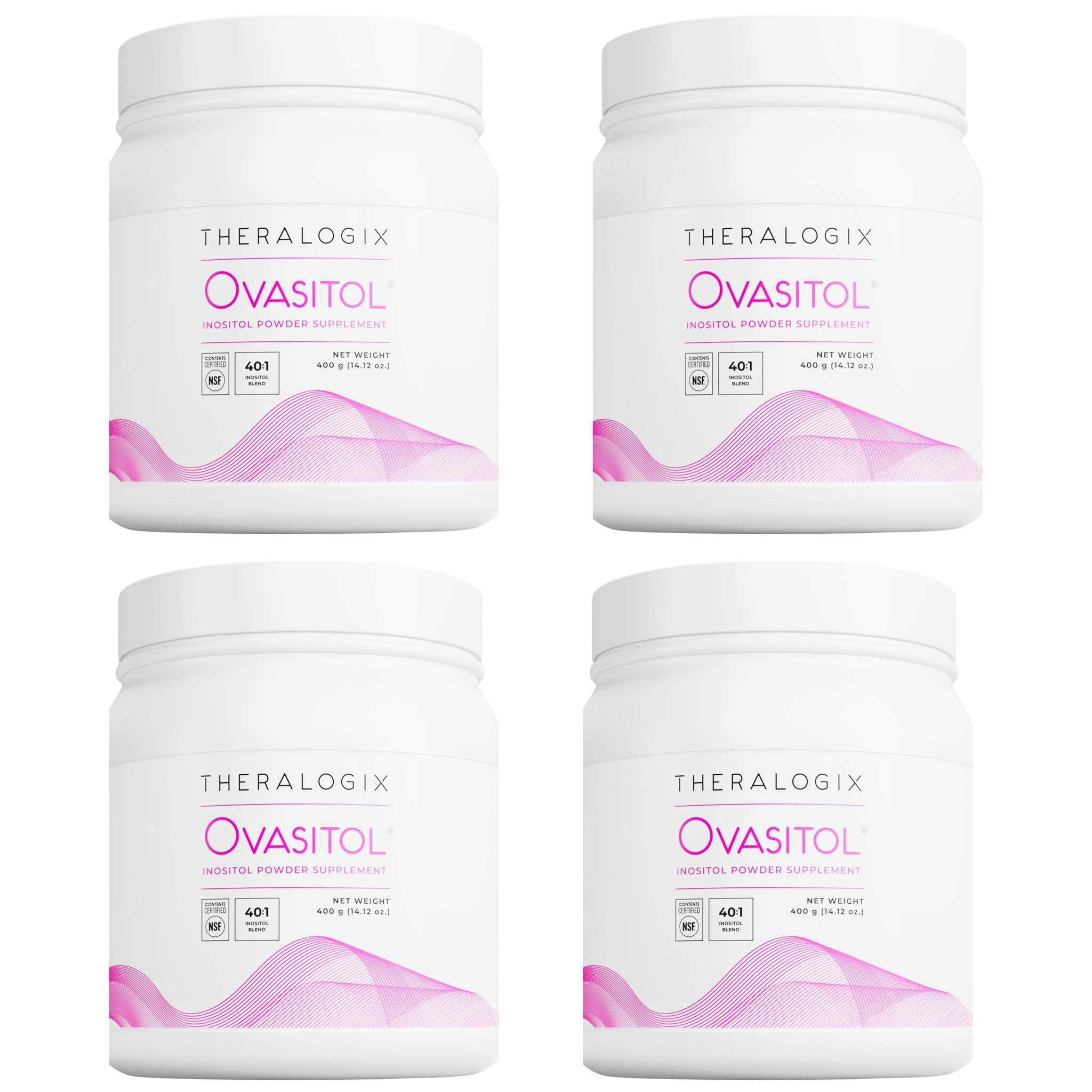 Theralogix Ovasitol Inositol Powder Supplement – 4 Pack (1600g Total)